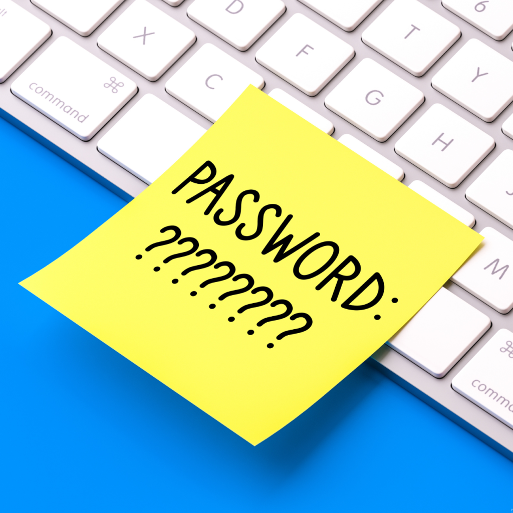 post-it avec le mot "Password" dessus 