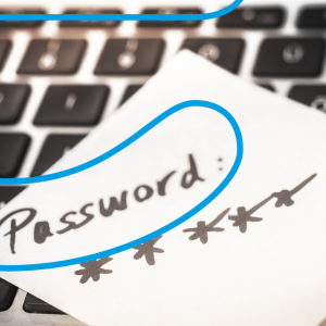 Post-it avec le mot password dessus
