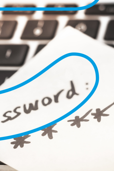 Post-it avec le mot password dessus